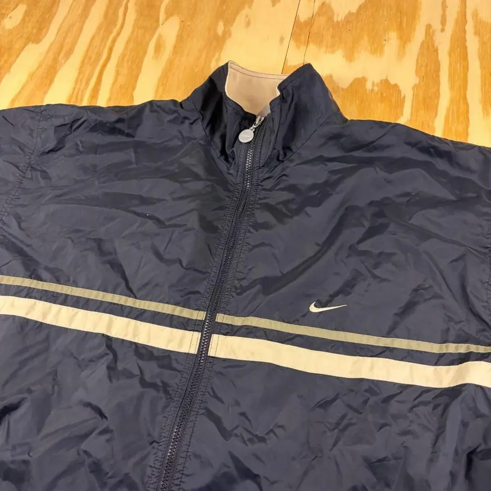 Vintage Y2K Nike Track Jacket – Navy Blue – Men’s L